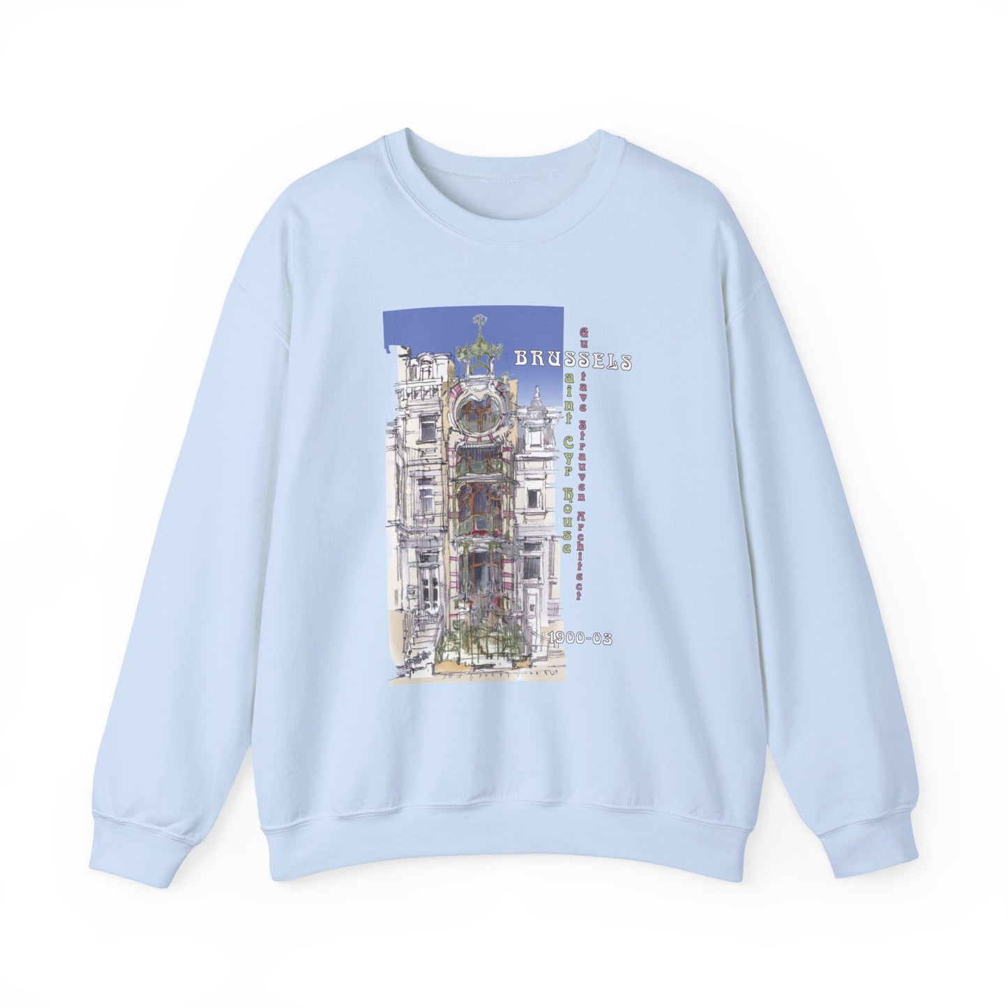 Brussel's Art-Nouveau-Inspired Unisex Crewneck Sweatshirt