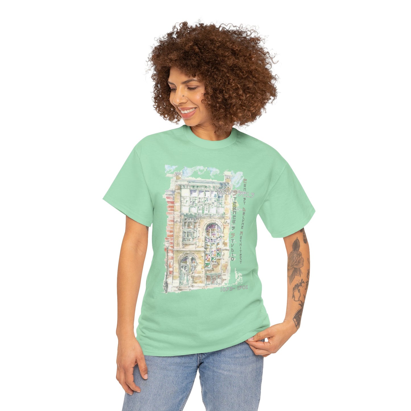 Brussel's Art-Nouveau-Inspired Unisex Crewneck T-shirt