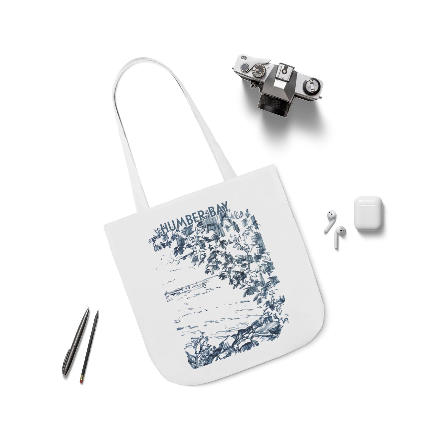 Toronto Humber Bay-inspired Tote Bag with 3-Color Straps
