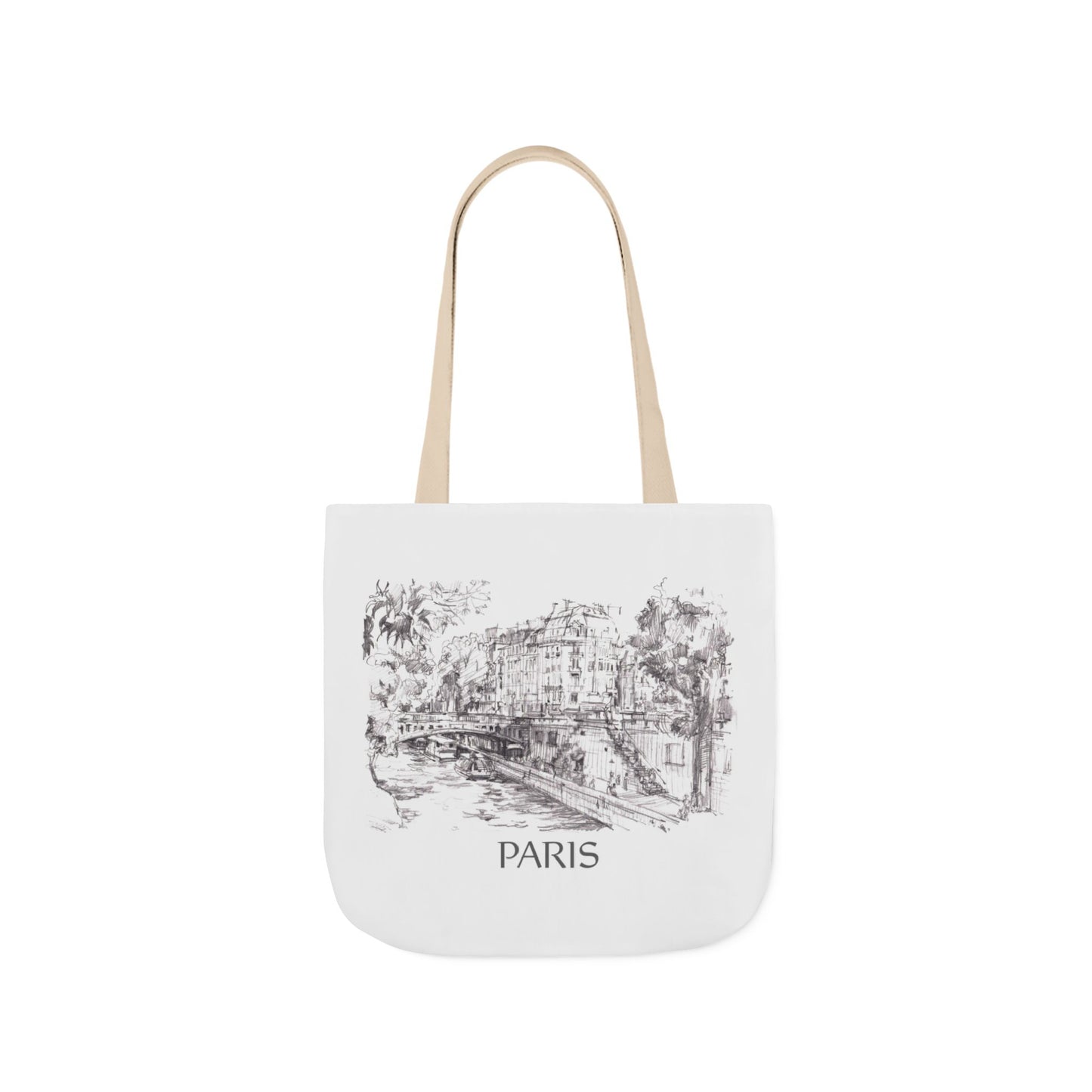 Paris-inspired Tote Bag with 5-Color Straps