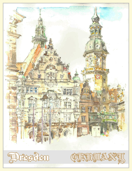 Europe Travel Print. Dresden (Germany)