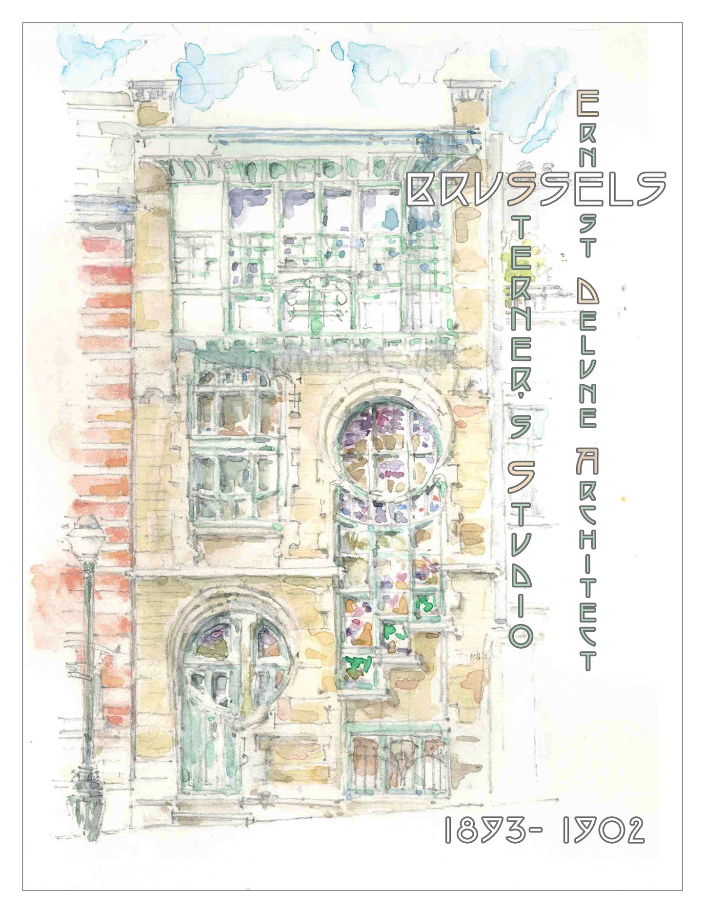 Brussels Travel Print (Belgium), the Ernest Delune House.