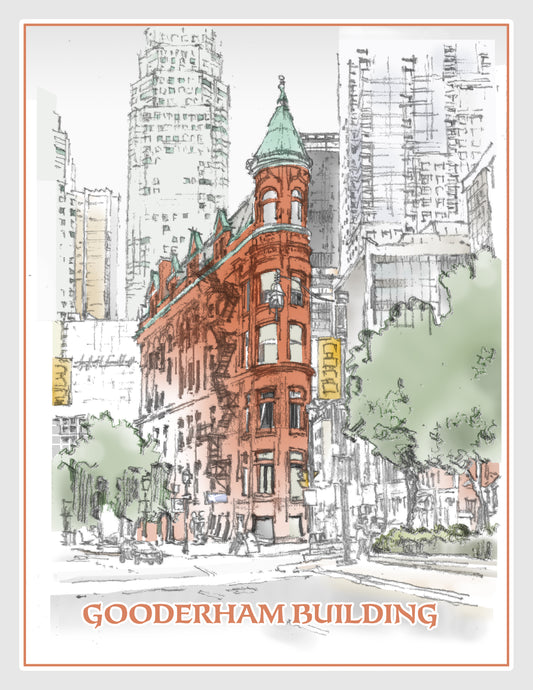 Toronto Travel Print. Gooderham building.