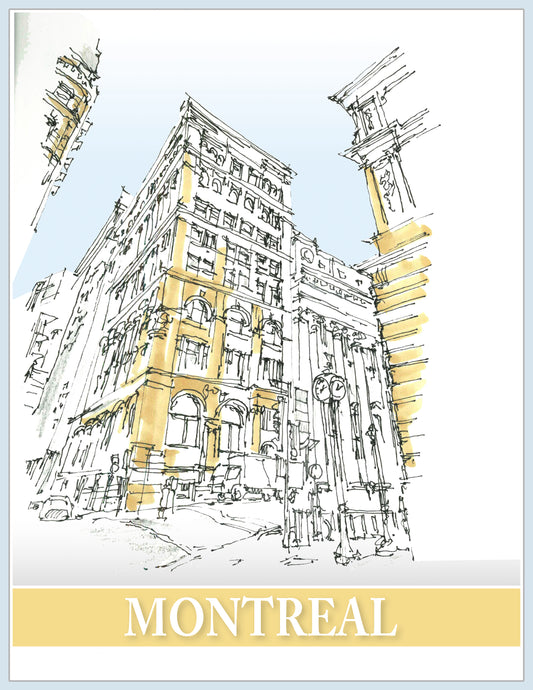 Montreal Travel Print. Near Downtown.
