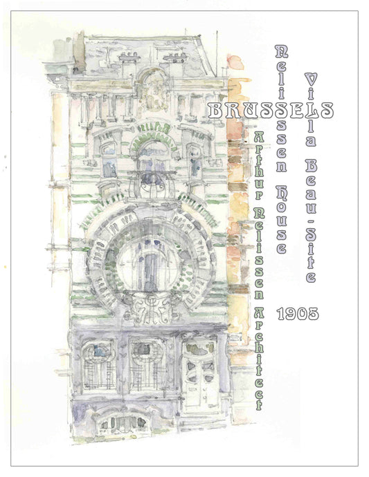 Brussels Travel Print (Belgium), Nelissen House.