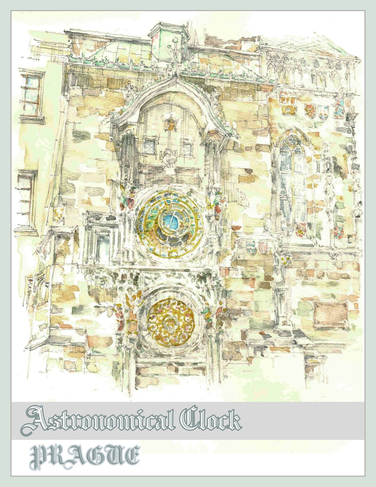Prague Travel Print (Czech Republic), Astronomical Clock