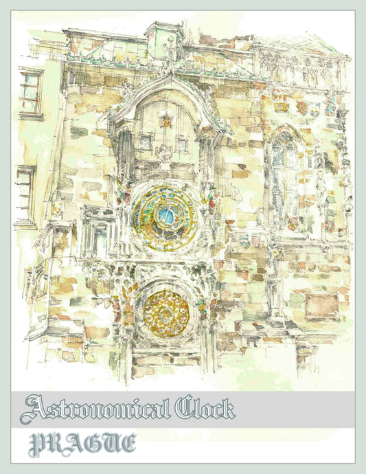 Prague Travel Print (Czech Republic), Astronomical Clock