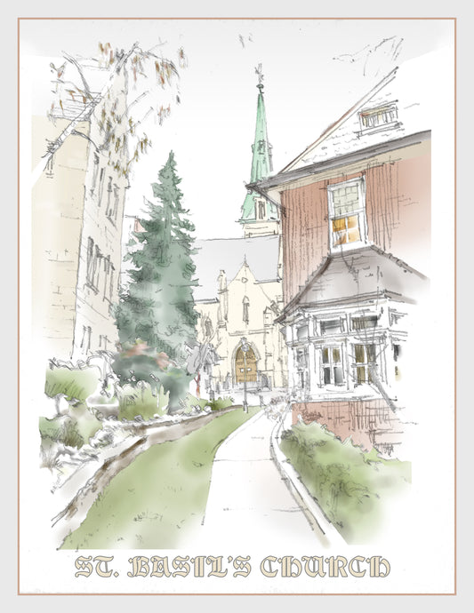 Toronto Travel Print. St Basil's Church.