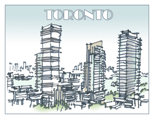 Toronto Travel Print. Lakeshore Neighborhood.